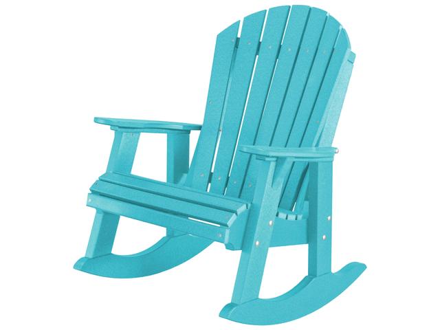 Heritage Recycled Plastic High Fan Back Outdoor Rocking Chair