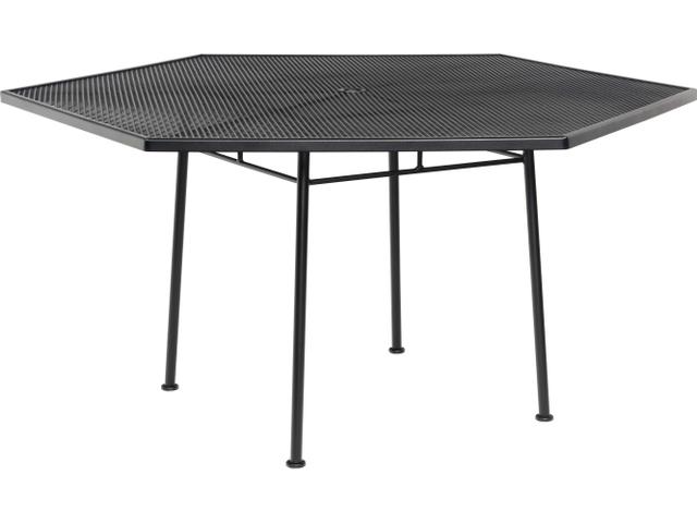 Mesh Hexagon Dining Table with Umbrella Hole
