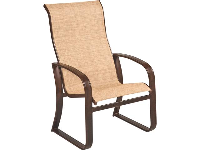 Cayman Isle Sling High Back Dining Arm Chair