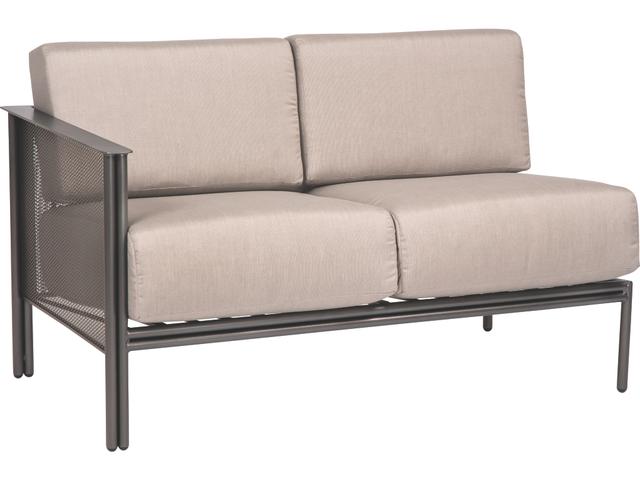 Jax Wrought Iron Left Arm Facing Sectional Loveseat