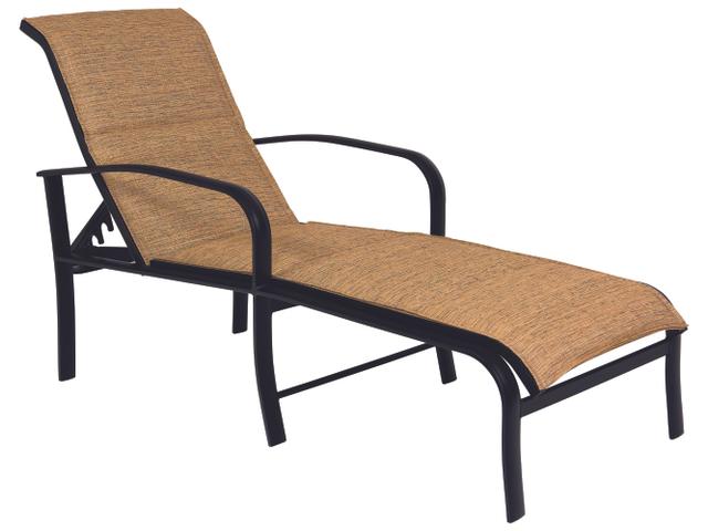Fremont Padded Sling Aluminum Adjustable Chaise Lounge