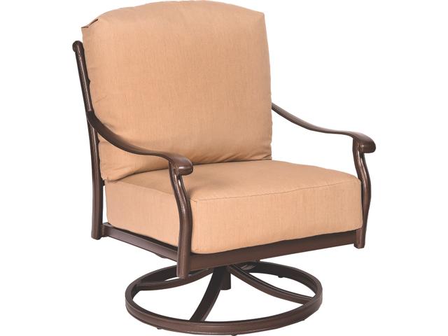 Casa Cast Aluminum Swivel Rocker Patio Lounge Chair