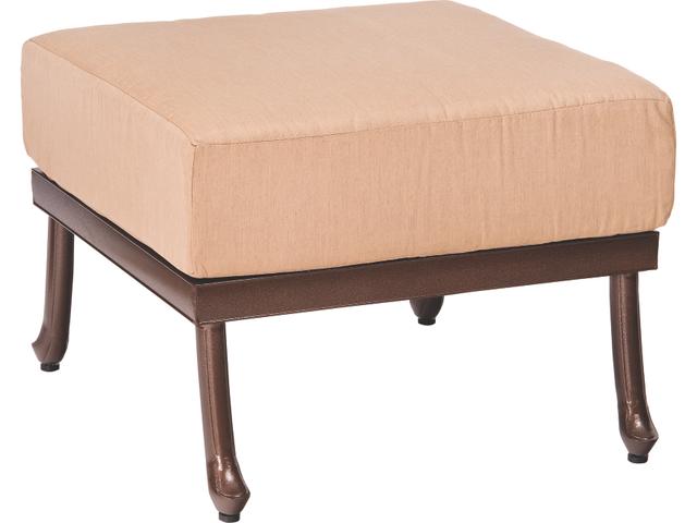 Casa Cast Aluminum Outdoor Patio Ottoman