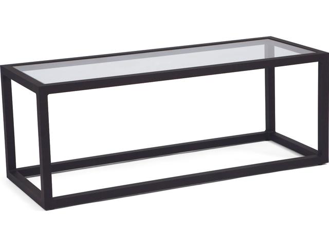 Salona By Joe Ruggiero Aluminum Rectangular Glass Top Outdoor Coffee Table
