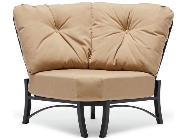 Cortland Cushion Aluminum Curved Sectional Outdoor Lounge Chair