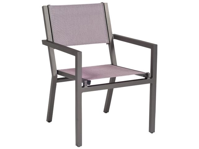 Palm Coast Padded Sling Stackable Dining Arm Chair