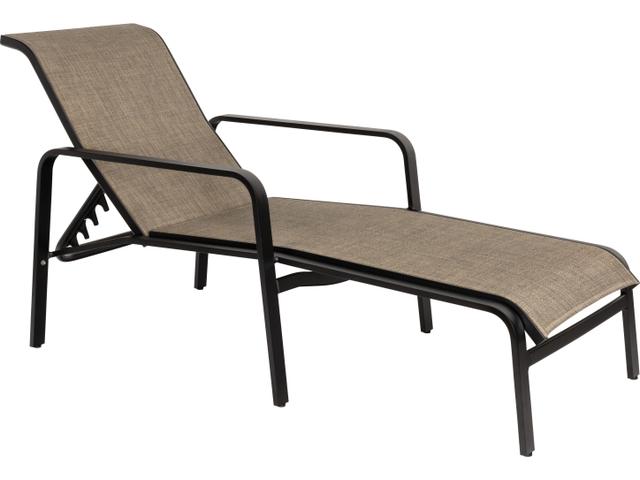 Landings Aluminum Sling Stackable Adjustable Chaise Lounge