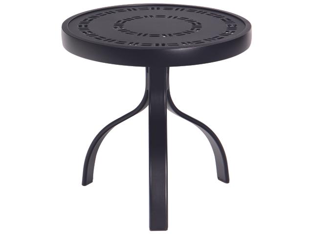 Deluxe Trellis 18-Inch Round Cast Aluminum End Table