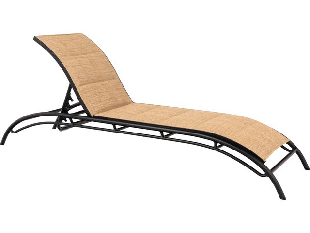 Orion Padded Sling Cast Aluminum Chaise Lounge