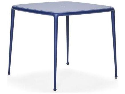 Windsor 36-Inch Square Cast Aluminum Dining Table with Umbrella Hole
