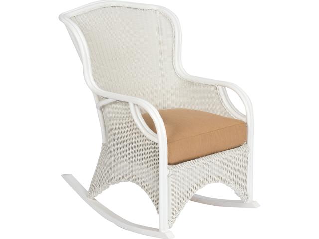 Heirloom Wicker Rocking Chair in Pristine White