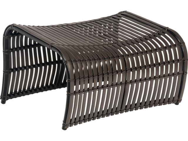 Loft HDPE Wicker Ottoman in Cocoa
