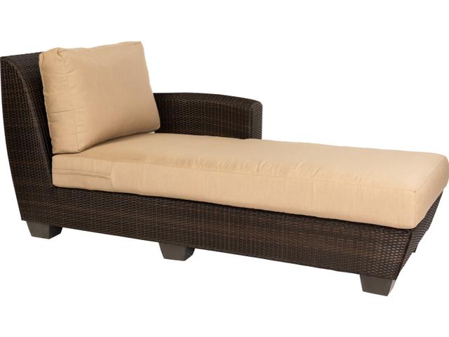Whitecraft Saddleback Wicker Right Arm Chaise Lounge
