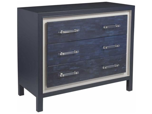 Home Signature Designs Invicta 3-Drawer Navy Blue Accent Chest