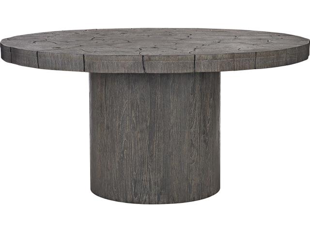Madura 60-Inch Round Outdoor Dining Table Smoked Truffle