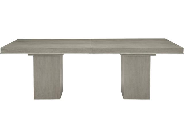 Linea 90-Inch Rectangle Dining Table in Cerused Greige with Graphite Trim