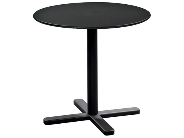 Darwin 24-Inch Round Steel Folding Outdoor End Table