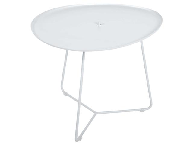 Cocotte 22-Inch Oval End Table with Removable Aluminum Tray