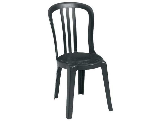 Miami Resin Black Stacking Bistro Side Chair
