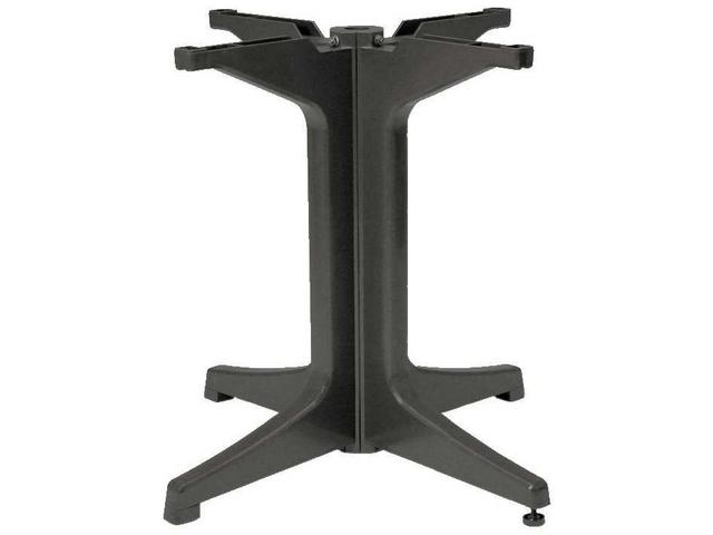 Alpha Large Pedestal Table Base in Charcoal