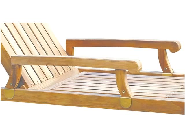 Nantucket Teak Chaise Arms Pair