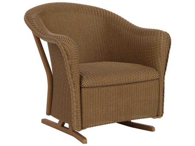 Reflections Lloyd Loom Wicker Spring Rocker Lounge Chair with Padded Seat