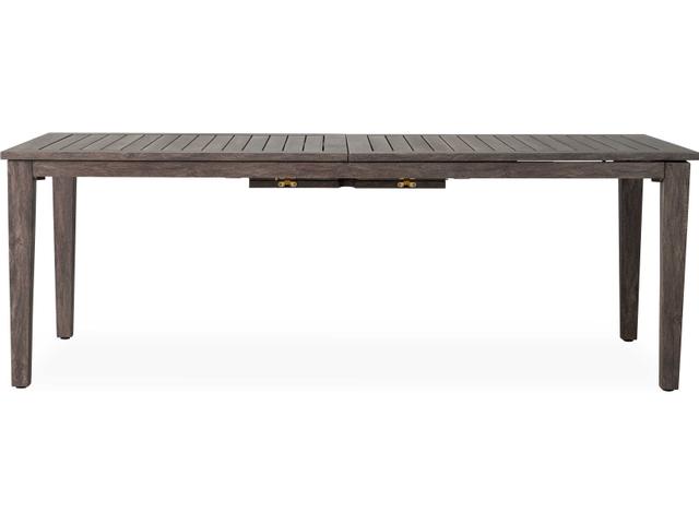 Frontier 86-110 Inch Aluminum Butterfly Dining Table in Smokehouse