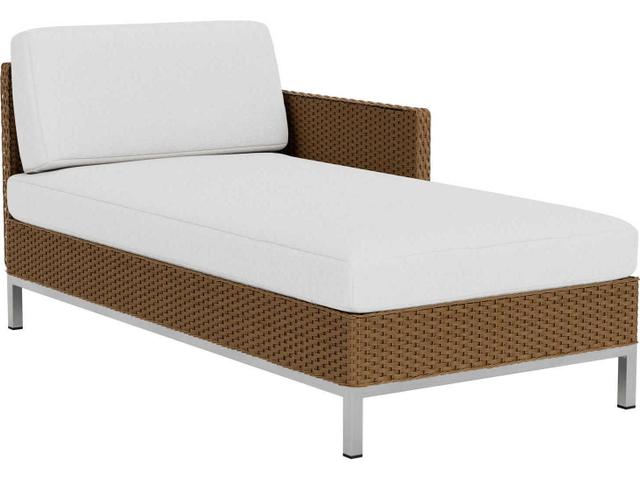 Elements Lloyd Loom Wicker Left Arm Chaise Lounge