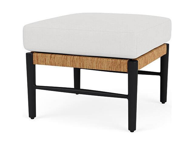 Galloway Vinyl Wicker Ottoman