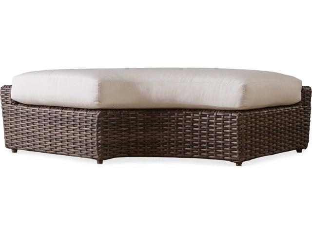 Largo Vintage Oak Wicker Left Curved Bench