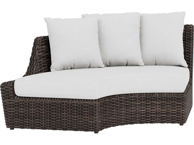 Largo Wicker Curved Right Arm Sofa