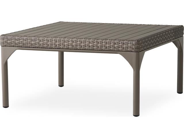 Martinique Square Coffee Table with Lloyd Loom Wicker in Granite