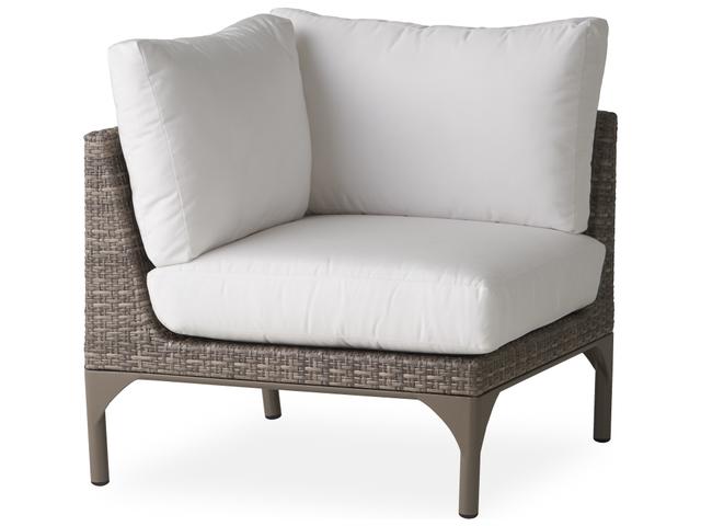 Martinique Corner Lounge Chair in Granite Wicker