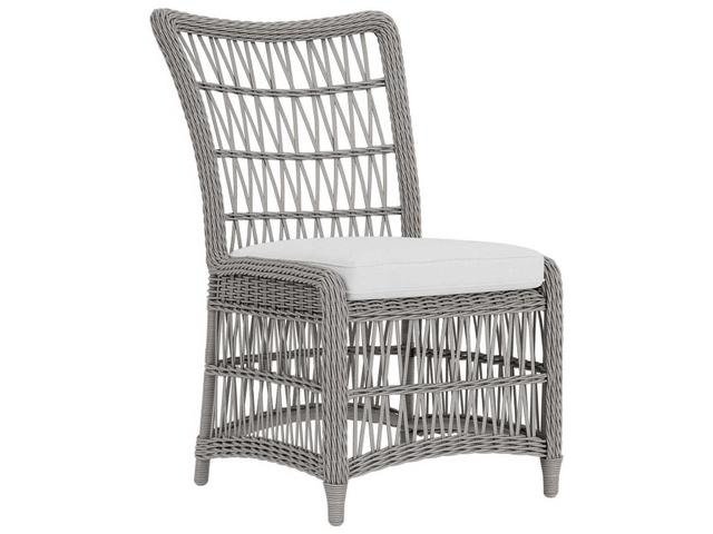 Mackinac Woven Vinyl Wicker Dining Side Chair