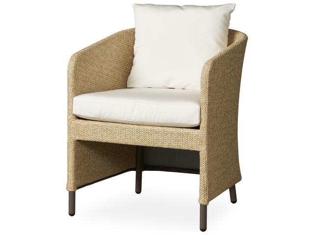 Verona Wheat Textilene Wicker Dining Arm Chair