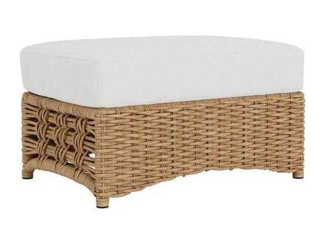 Magnolia Wicker Ottoman in Sandcastle