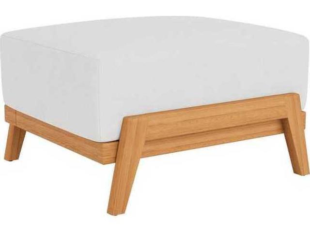 Alpine Teak Ottoman with Weather Resistant Rope