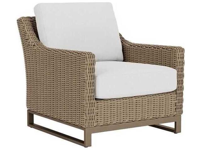 Milan Wicker Lounge Chair in Brushwood