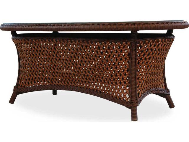 Grand Traverse Oval Coffee Table with Glass Top