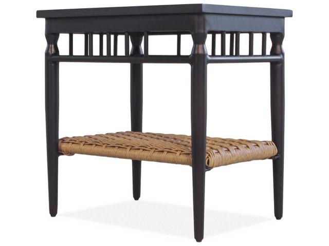 Low Country 24-Inch Rectangular Woven Vinyl End Table
