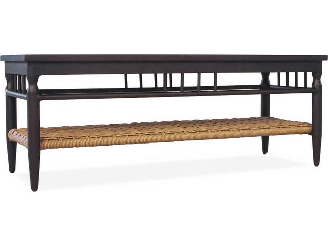 Low Country 49-Inch Rectangular Coffee Table with SunLoom Vinyl Wicker