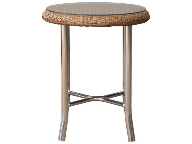Weekend Retreat Lloyd Loom Wicker Round End Table