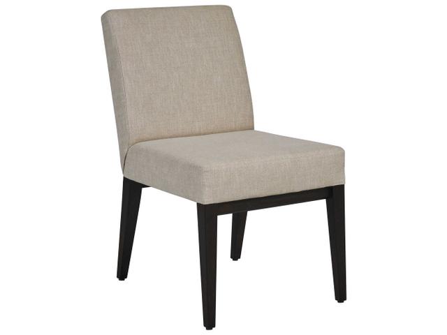 Zanzibar Latham Upholstered Dining Side Chair in Ivory Wheat and Espresso