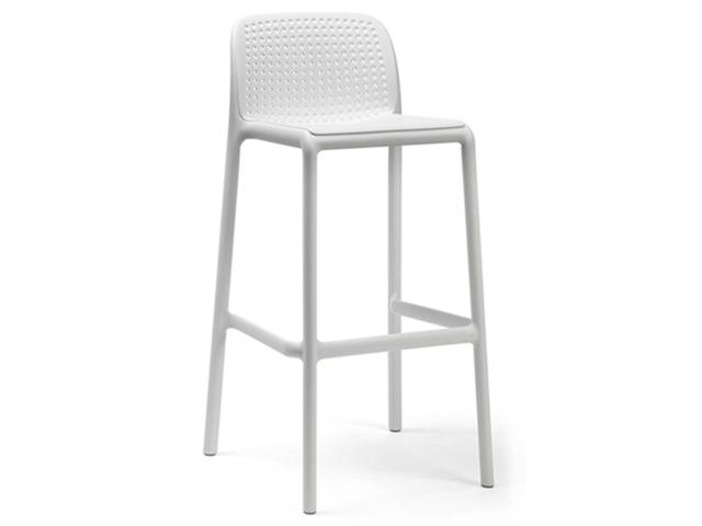 Lido Resin Stackable Bar Stool in Bianco