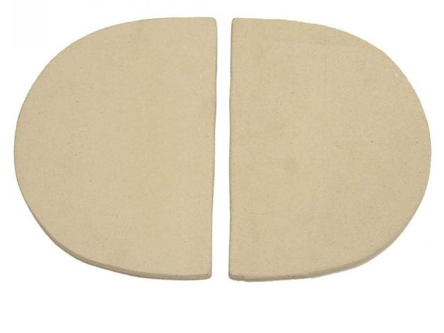 Primo Oval Large 300 Ceramic Heat Deflector Plates 2-Piece Set
