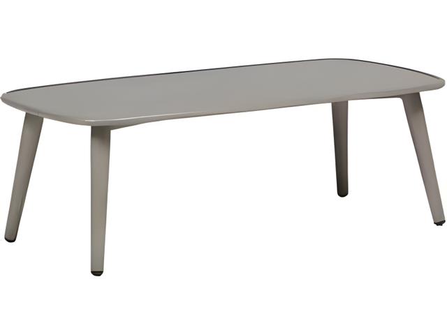 Coconut Grove Rectangular Aluminum Coffee Table in Pearl