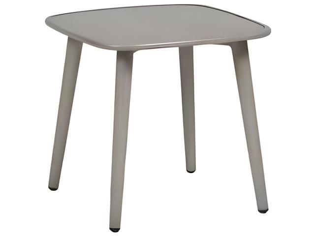 Coconut Grove Square End Table in Pearl Aluminum