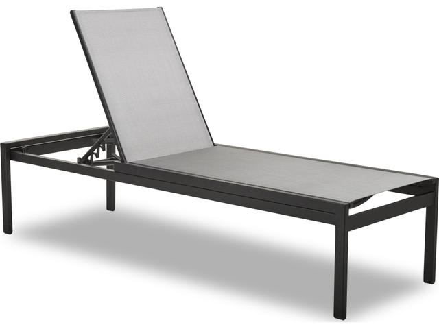 Kendall Sling Aluminum Stacking High Bed Patio Chaise Lounge