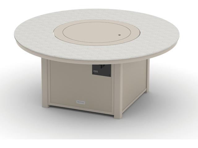 Fire Origins 54-Inch Round Fire Pit Table with Marine Grade Polymer Top