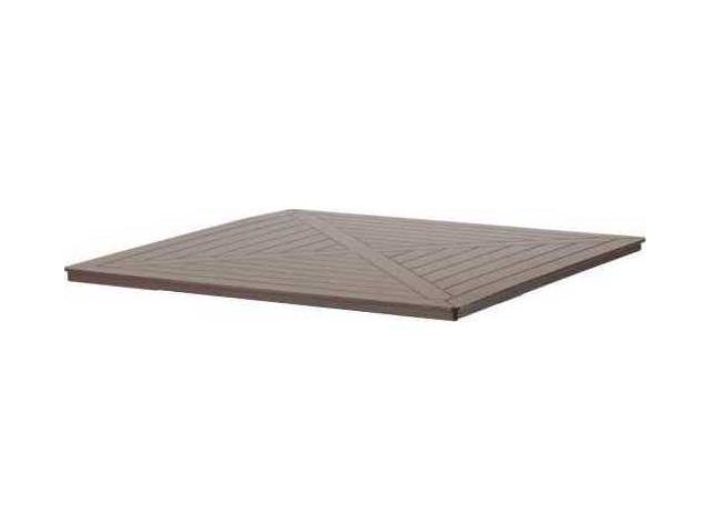 Marine Grade Polymer Square Table Top with Umbrella Hole